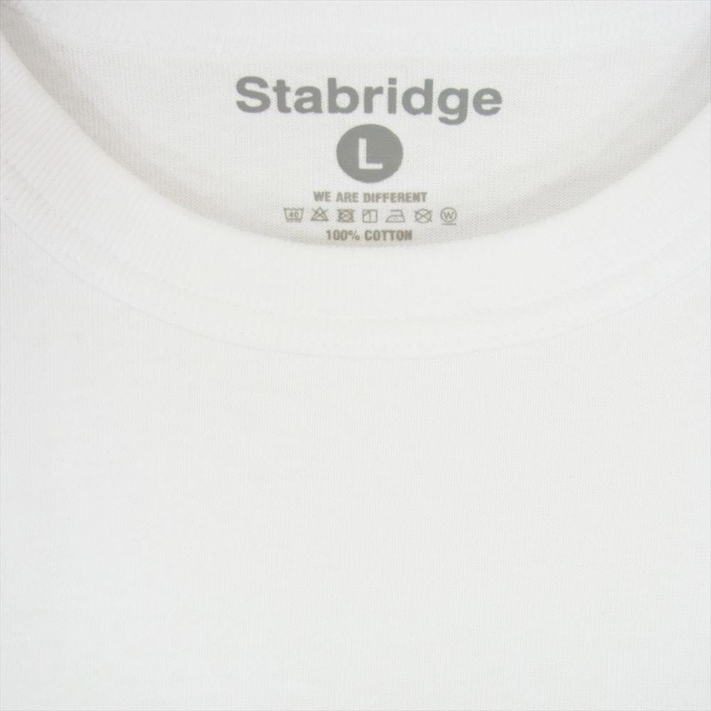 スタブリッジ the Apartment TOUGH WORKERS SS Tee ジアパートメント タフ ワーカーズ 半袖 ロゴネーム Tシャツ ホワイト系 L【中古】