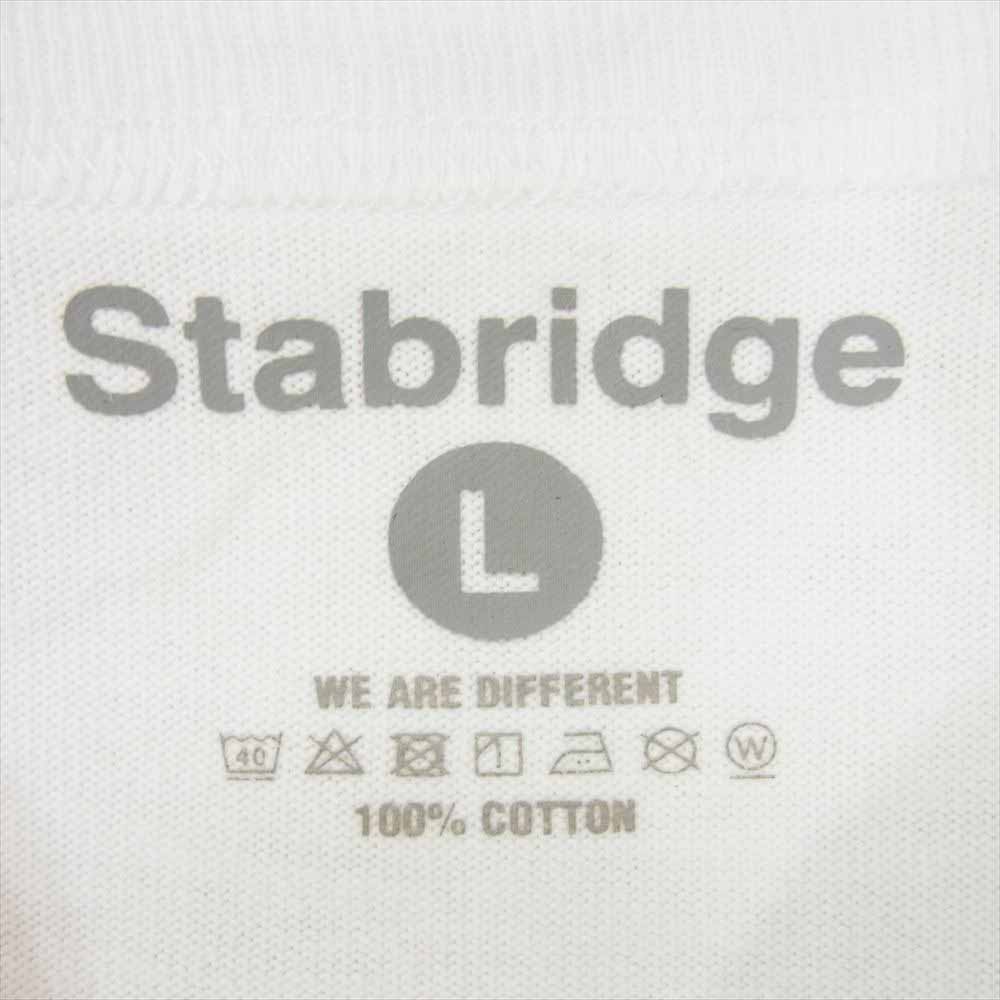 スタブリッジ the Apartment TOUGH WORKERS SS Tee ジアパートメント タフ ワーカーズ 半袖 ロゴネーム Tシャツ ホワイト系 L【中古】