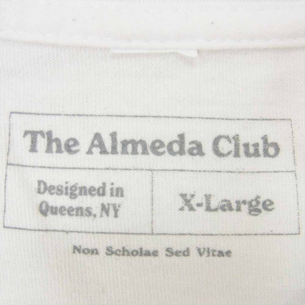 ジアパートメント 23SS × The Almeda Club Globe T-Shirt アメリカ製 グラフィック プリント Ｔシャツ ホワイト系 XL【中古】