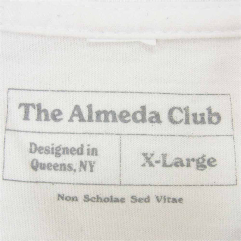 ジアパートメント 23SS × The Almeda Club Globe T-Shirt アメリカ製 グラフィック プリント Ｔシャツ ホワイト系 XL【中古】