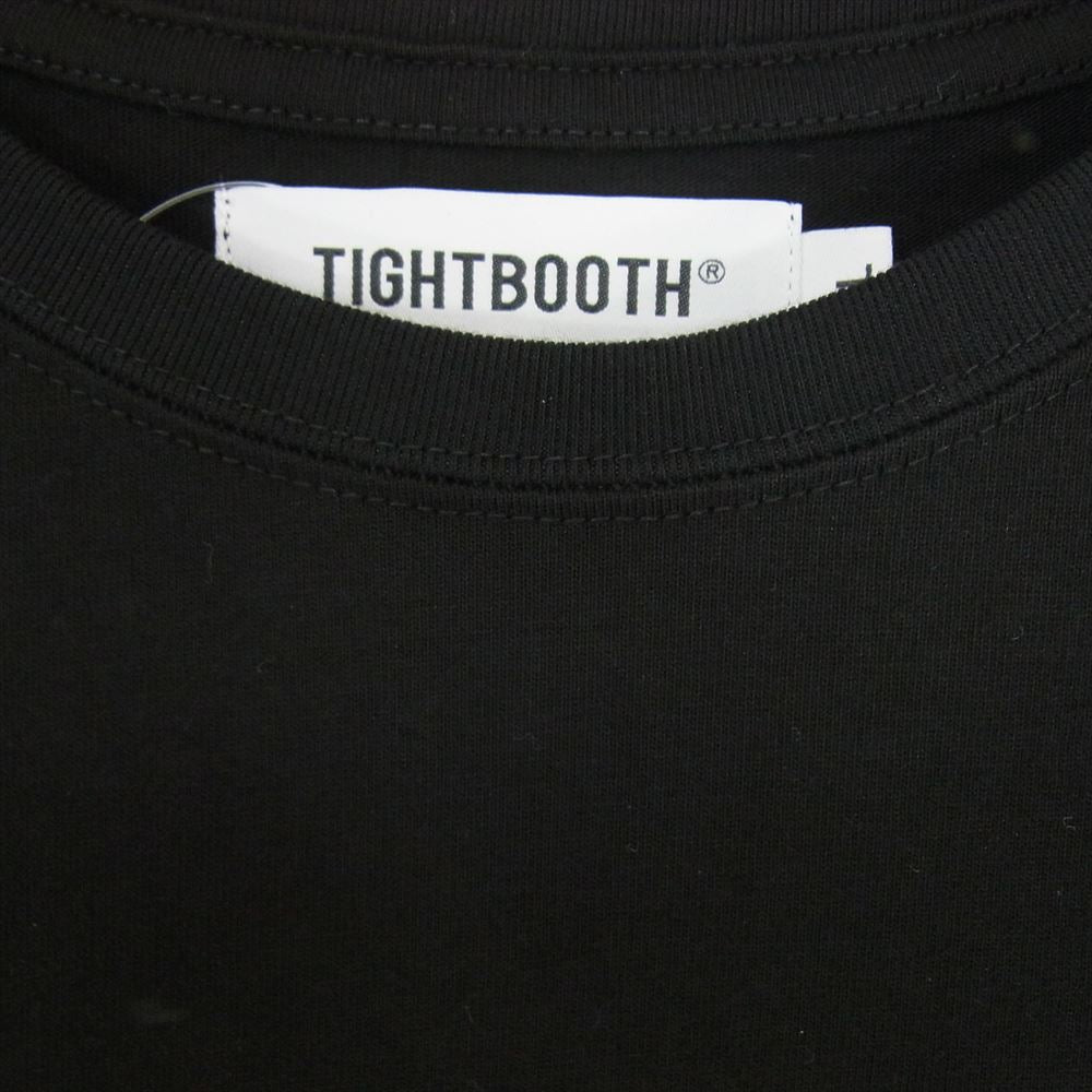 TIGHTBOOTH タイトブース 24SS JENGA T-SHIRT ジェンガ フォトプリント 半袖 クルーネック Tシャツ ブラック系 L【中古】