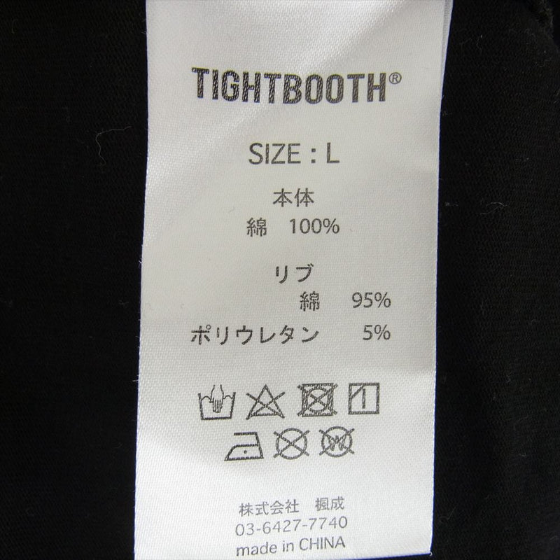 TIGHTBOOTH タイトブース 24SS JENGA T-SHIRT ジェンガ フォトプリント 半袖 クルーネック Tシャツ ブラック系 L【中古】