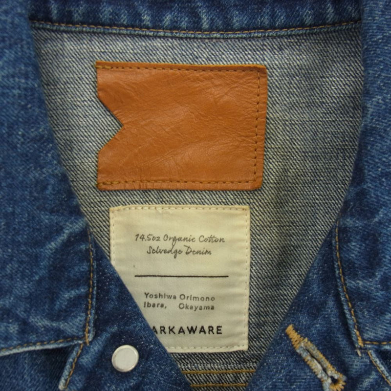 markaware マーカウェア A17C-13BL01C 14.5oz Organic Cotton Selvedge Denim Jacket オーガニックコットン セルビッジ デニムジャケット インディゴブルー系 2【中古】