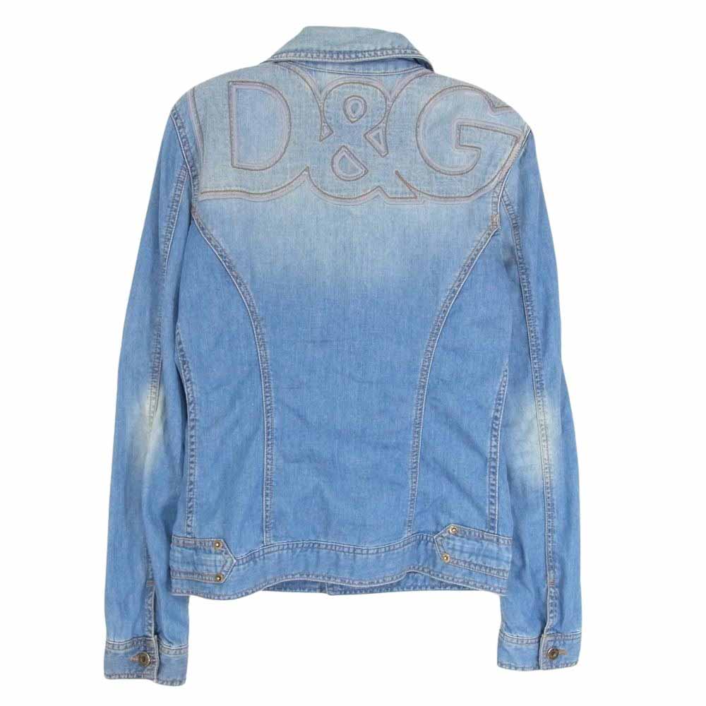 DOLCE&GABBANA ドルチェアンドガッバーナ マルチポケット デニム 長袖 シャツ ジャケット インディゴブルー系 XS【中古】