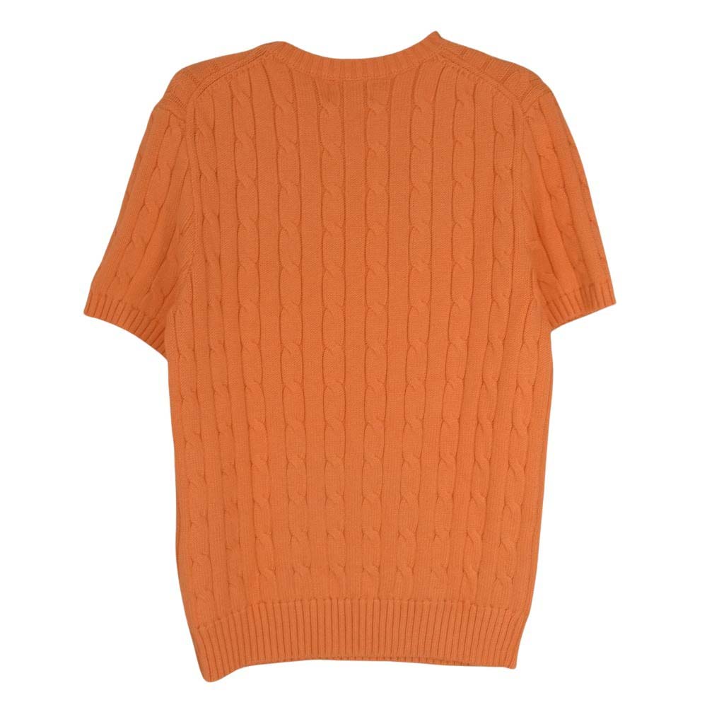 POLO RALPH LAUREN ポロ・ラルフローレン WMPOSWENC0206996 コットン ケーブル 半袖 ニット オレンジ系 M【極上美品】【中古】
