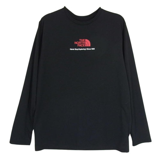 THE NORTH FACE ノースフェイス NT82186 LS Absolutely No Tee アブソルートリーノーティー 長袖 プリント Ｔシャツ ブラック系 M【中古】