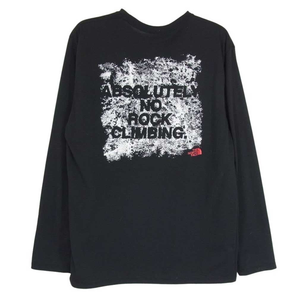 THE NORTH FACE ノースフェイス NT82186 LS Absolutely No Tee アブソルートリーノーティー 長袖 プリント Ｔシャツ ブラック系 M【中古】