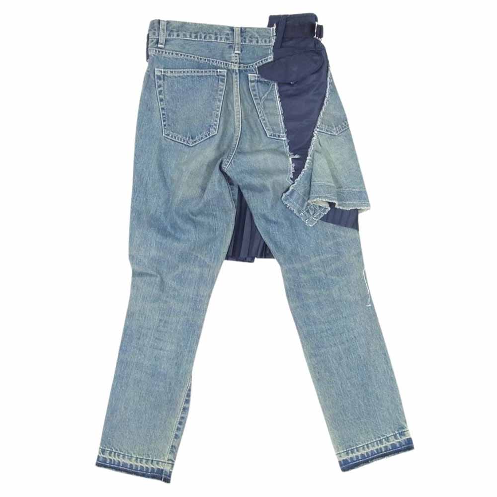 Sacai サカイ 18-04119 スカート ドッキング アシンメトリー プリーツ