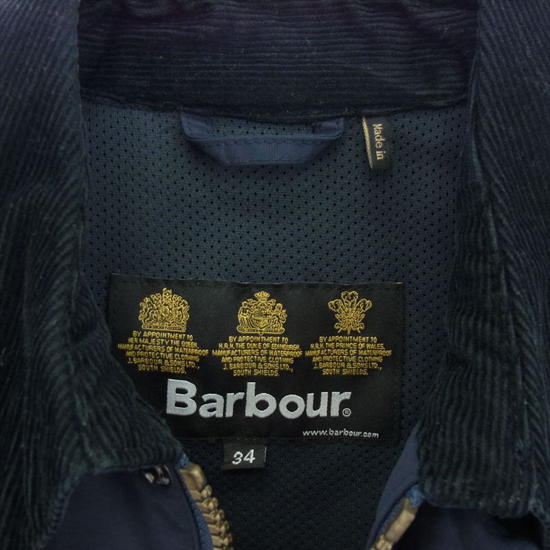 Barbour バブアー KDV SS17 BEDALE JACKET 2レイヤー ビデイル ジャケット ネイビー系 34【中古】