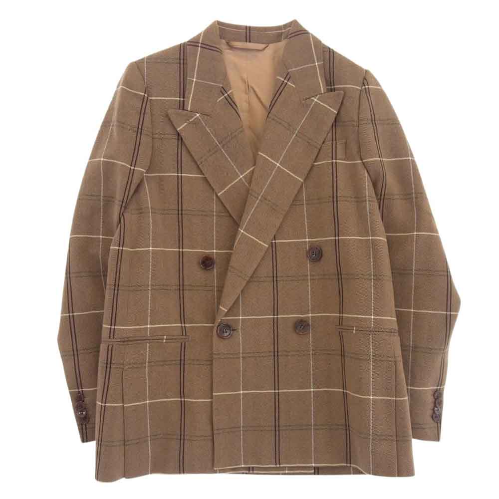 ACNE STUDIOS アクネストゥディオズ AH0036 FN-WN-SUIT00069 チェック テーラードジャケット ライトブラウン系 36【中古】
