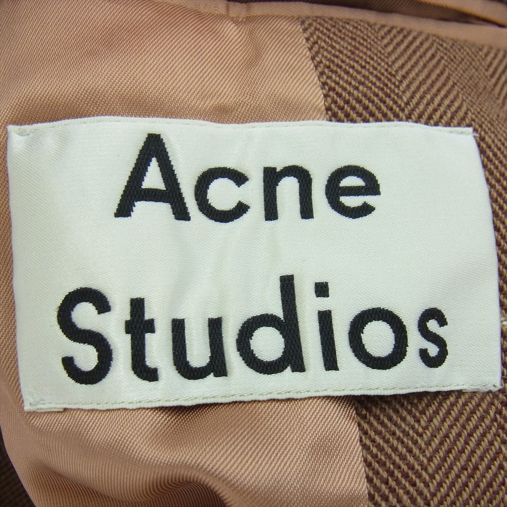 ACNE STUDIOS アクネストゥディオズ AH0036 FN-WN-SUIT00069 チェック テーラードジャケット ライトブラウン系 36【中古】
