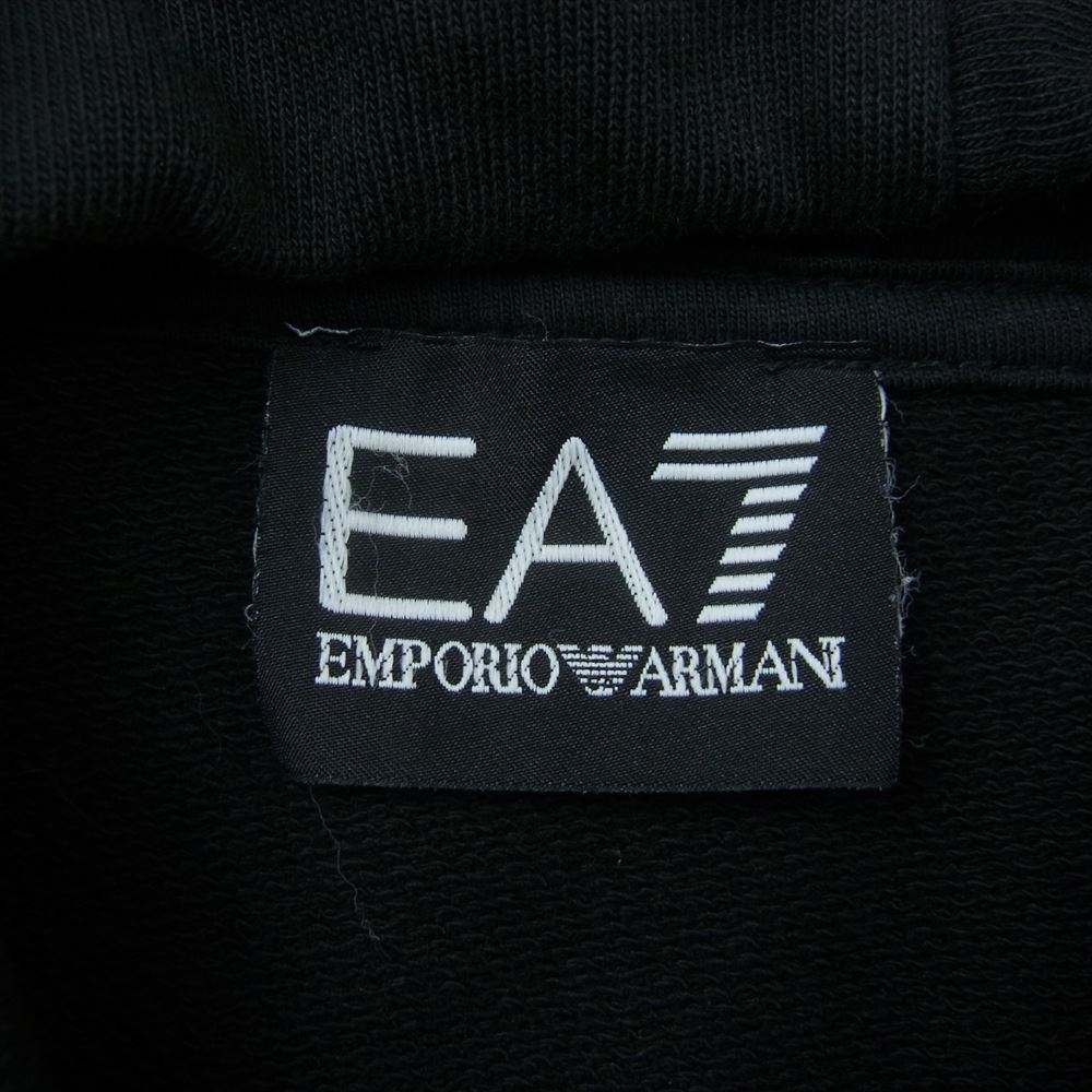 Emporio Armani エンポリオ・アルマーニ 6HPM30 PJ05Z ロゴプリント スウェット ジップ パーカー ブラック系 USA L【中古】
