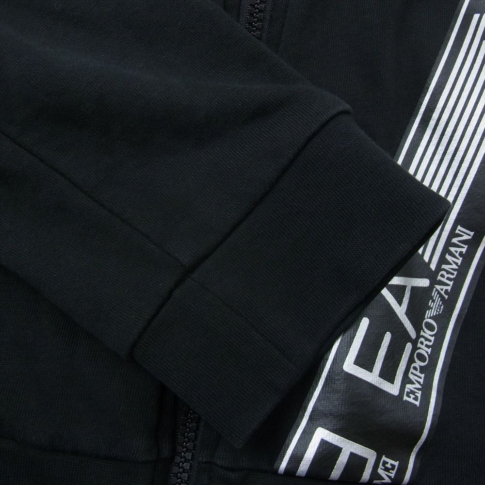 Emporio Armani エンポリオ・アルマーニ 6HPM30 PJ05Z ロゴプリント スウェット ジップ パーカー ブラック系 USA L【中古】