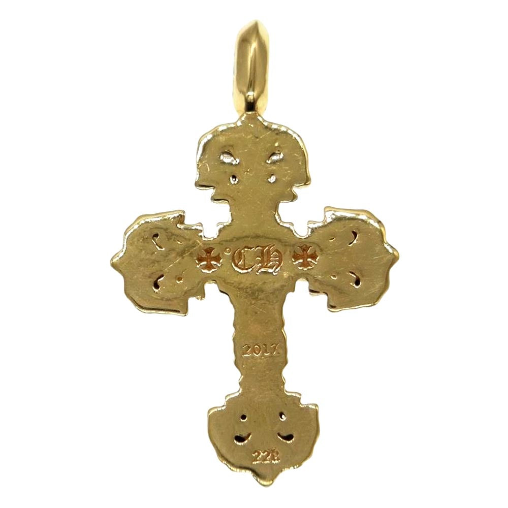 CHROME HEARTS クロムハーツ（原本無） 22K CHARM FILIGREE TINY P DMND タイニーフィリグリー チャーム パヴェダイヤ ペンダントトップ【中古】