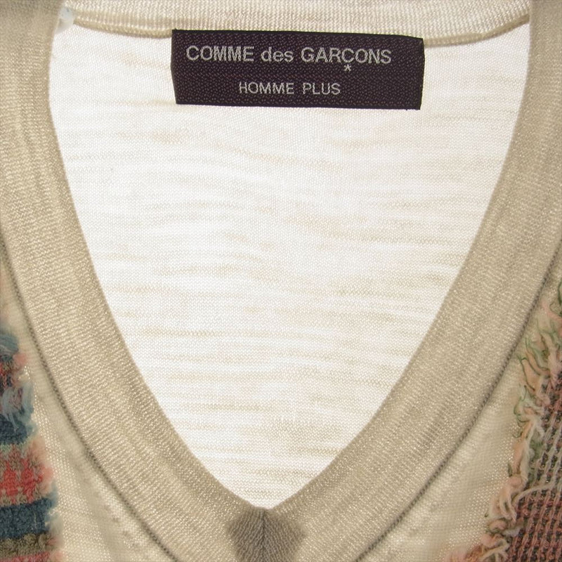 COMME des GARCONS HOMME PLUS コムデギャルソンオムプリュス 00SS PN-100110 2000SS ゴブラン期 パッチワーク ニット ベスト マルチカラー系【中古】