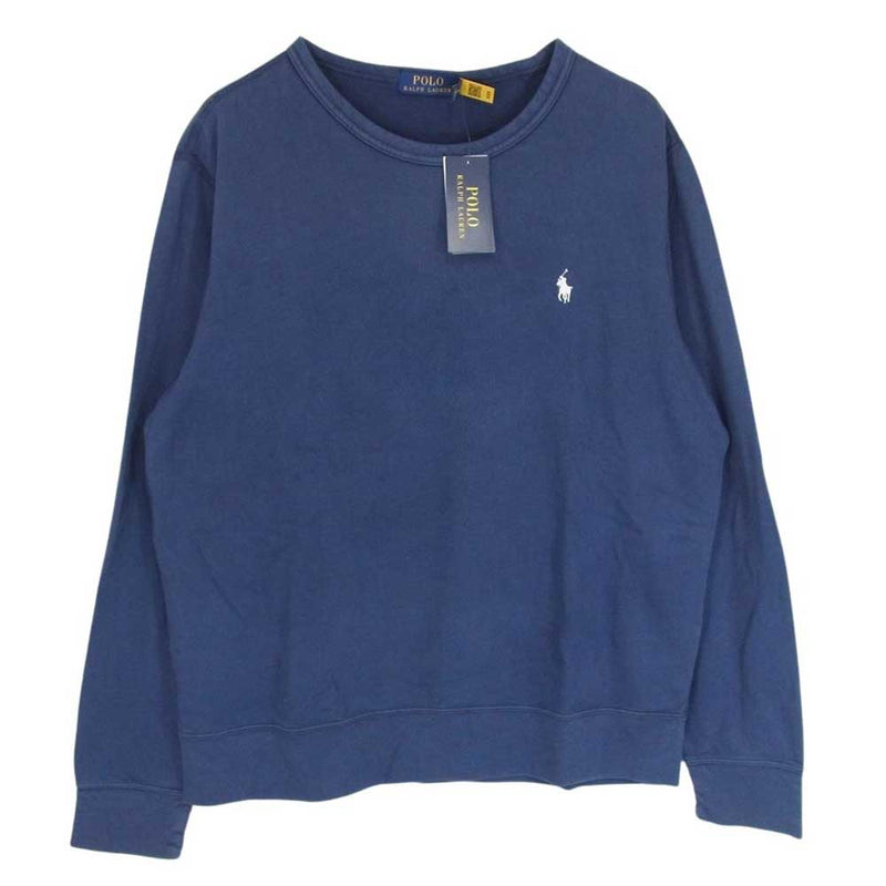 POLO RALPH LAUREN ポロ・ラルフローレン MNPOKNI16822901 スパテリー スウェット シャツ 長袖 カットソー ネイビー系 L【新古品】【未使用】【中古】