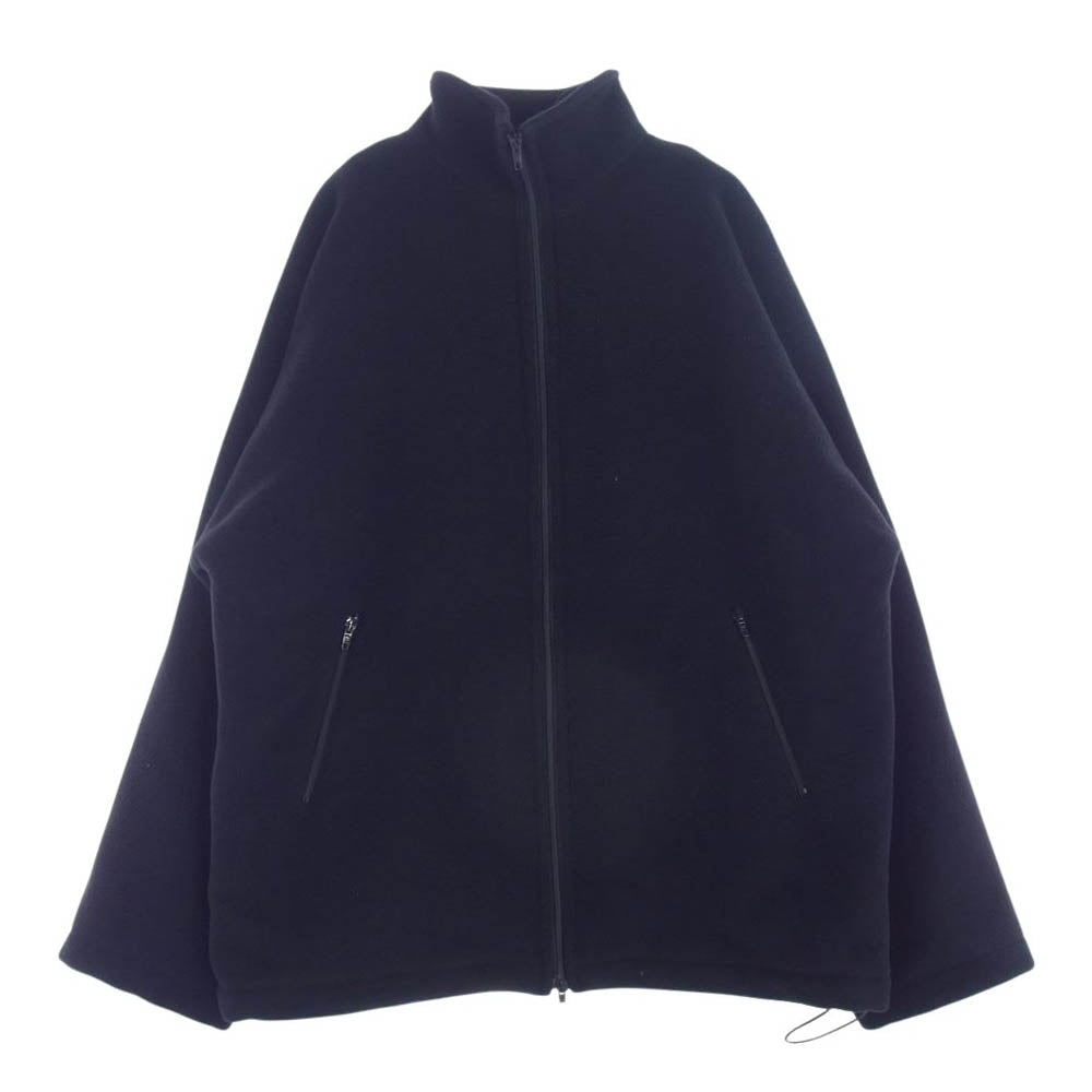 BALENCIAGA バレンシアガ 24SS 773114 TPU12 GARDE-ROBE ZIP UP FLEECE JACKET ジップアップ フリース ジャケット ブラック系 44【中古】