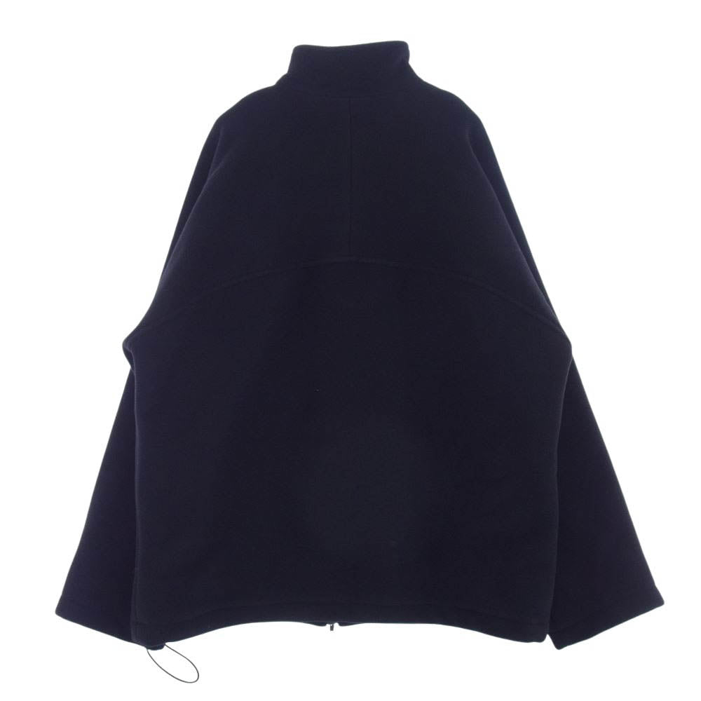 BALENCIAGA バレンシアガ 24SS 773114 TPU12 GARDE-ROBE ZIP UP FLEECE JACKET ジップアップ フリース ジャケット ブラック系 44【中古】