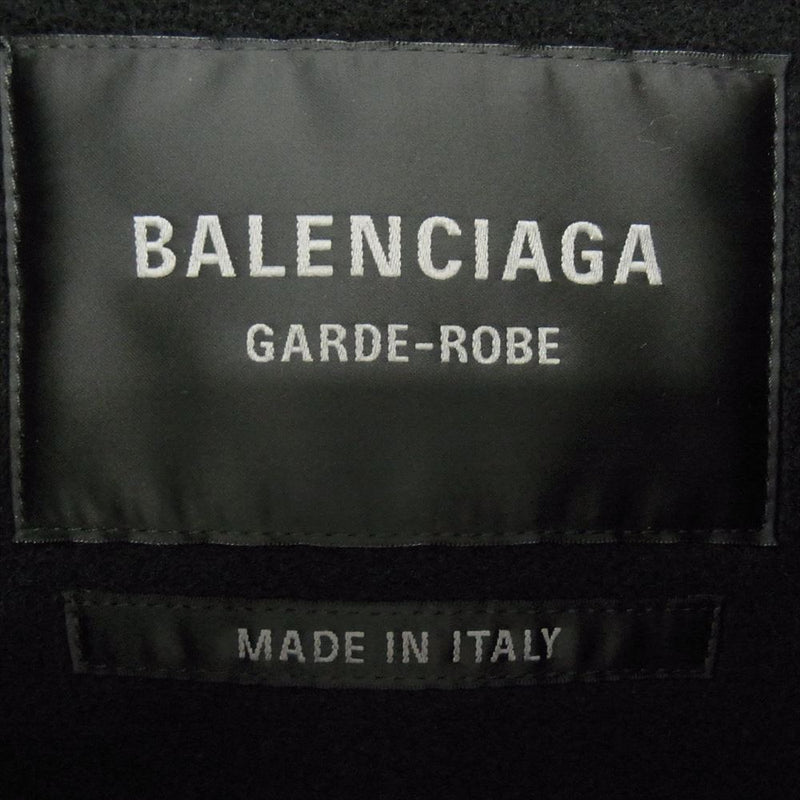 BALENCIAGA バレンシアガ 24SS 773114 TPU12 GARDE-ROBE ZIP UP FLEECE JACKET ジップアップ フリース ジャケット ブラック系 44【中古】