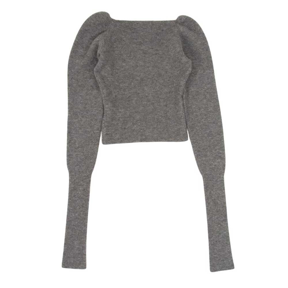 デターム DT071322 Square Neck Knit Top スクエアネック ニット セーター グレー系 0 【極上美品】【中古】