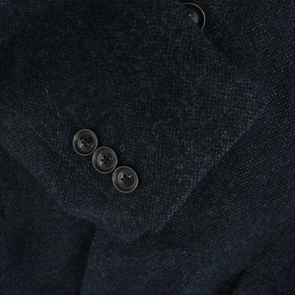 Eddie Bauer エディー・バウアー MOON Woven in England ツイード ウール コート ネイビー系 XL【中古】