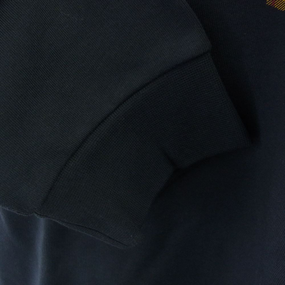 A.P.C. アーペーセー COGVF-H27843 SWEAT SHAUN HEATHERED タータンチェック柄 ロゴプリント クルーネック スウェット ダークネイビー系 XL【極上美品】【中古】