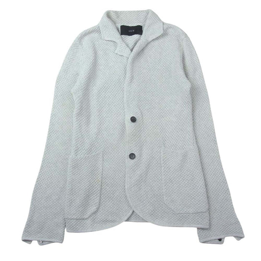 AKM エイケイエム CTN003 鹿の子編み コットン ニット ジャケット カーディガン M【中古】