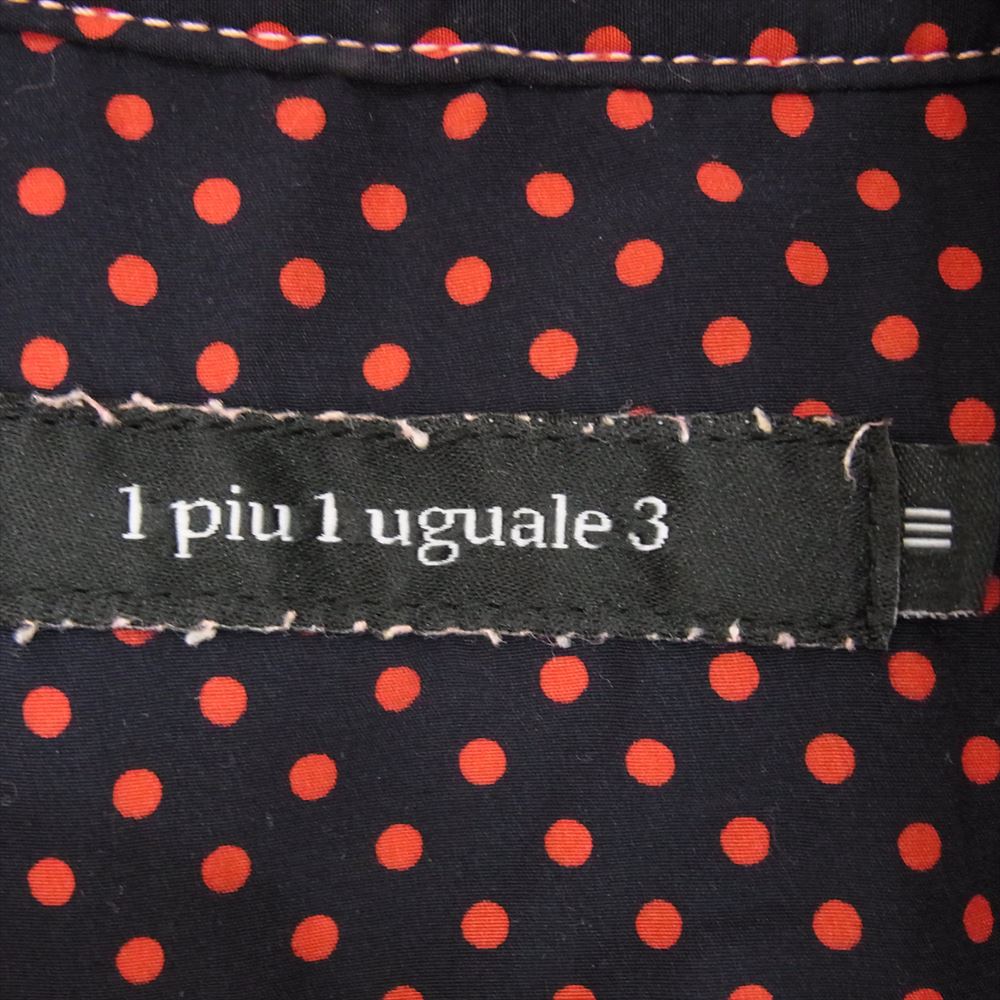 1piu1uguale3 ウノピュウノウグァーレトレ MRS011 裏地ドット切替 長袖 ウエスタン シャツ レッド系 S【中古】
