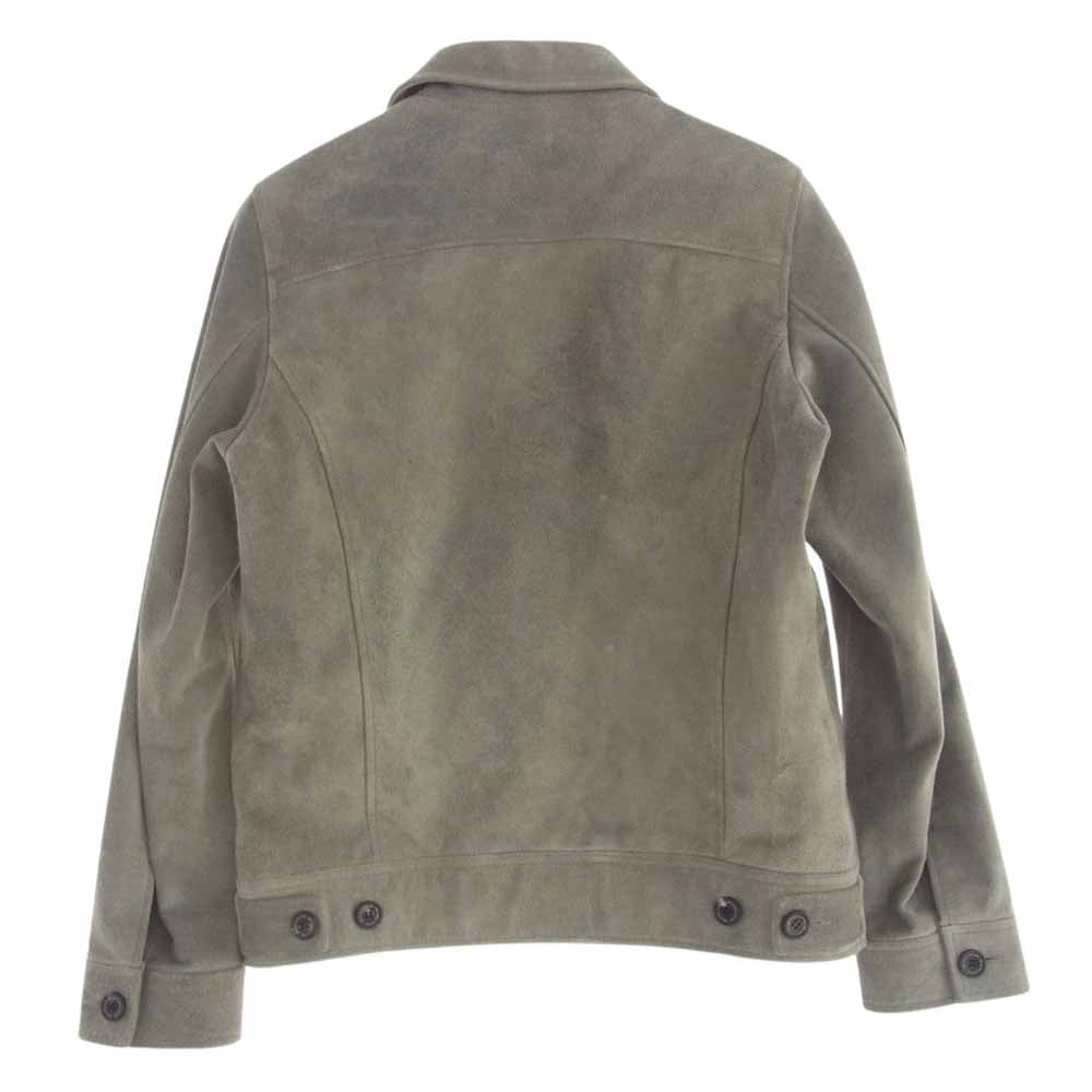 TMT ティーエムティー TJK-F1601 SUEDE COW LEATHER JACKET スエード スウェード カウレザー ジャケット グレー系 M【中古】