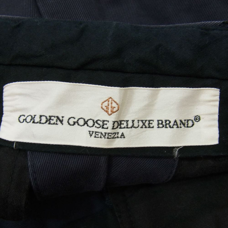 GOLDEN GOOSE ゴールデングース DELUXE BRAND 汚れ加工 パンツ ネイビー系 S【中古】