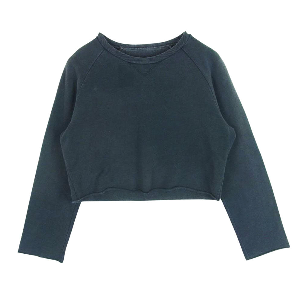 MAISON MARTIN MARGIELA メゾンマルタンマルジェラ 32 XM 140 6ライン MM6 エムエムシックス カットオフ クロップド スウェット ダークグレー系 M【中古】