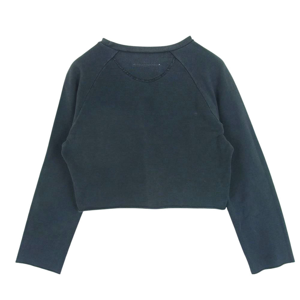 MAISON MARTIN MARGIELA メゾンマルタンマルジェラ 32 XM 140 6ライン MM6 エムエムシックス カットオフ クロップド スウェット ダークグレー系 M【中古】