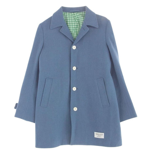 WACKO MARIA ワコマリア 13AW-BAL-11 × WOOLRICH ウールリッチ ウール チェスター バルカラー コート  ライトブルー系 M【中古】