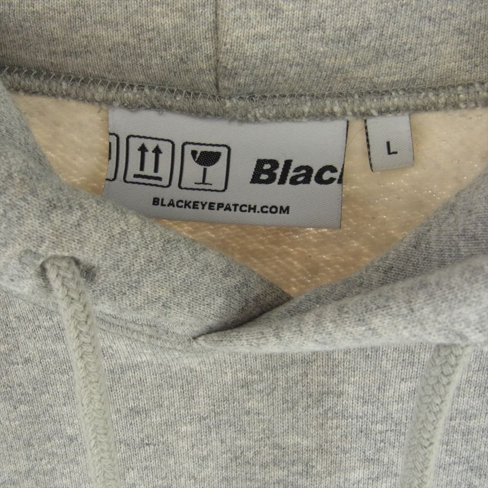 ブラックアイパッチ 21AW ロゴ プリント パーカー フーディー スウェット グレー系 L【中古】
