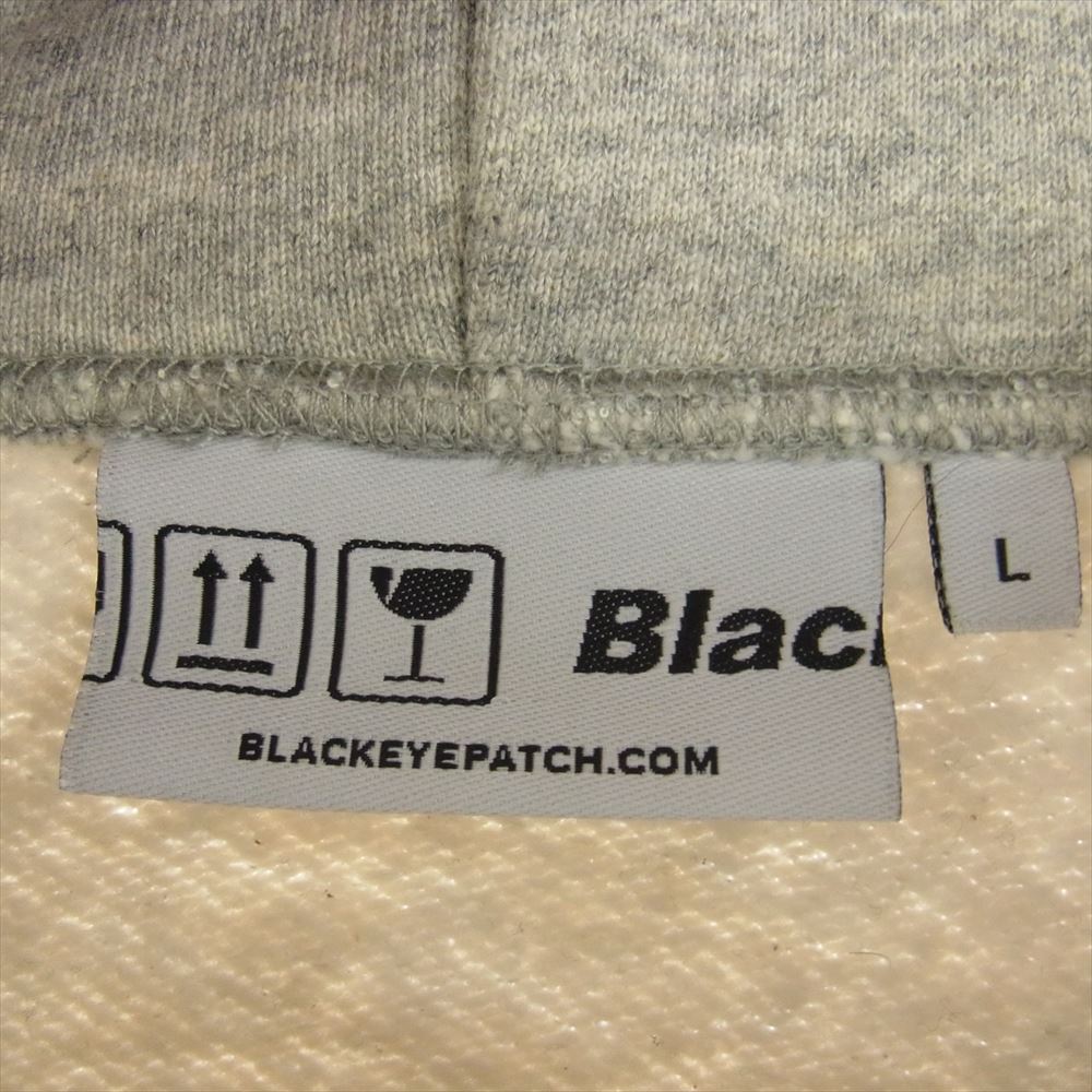 ブラックアイパッチ 21AW ロゴ プリント パーカー フーディー スウェット グレー系 L【中古】