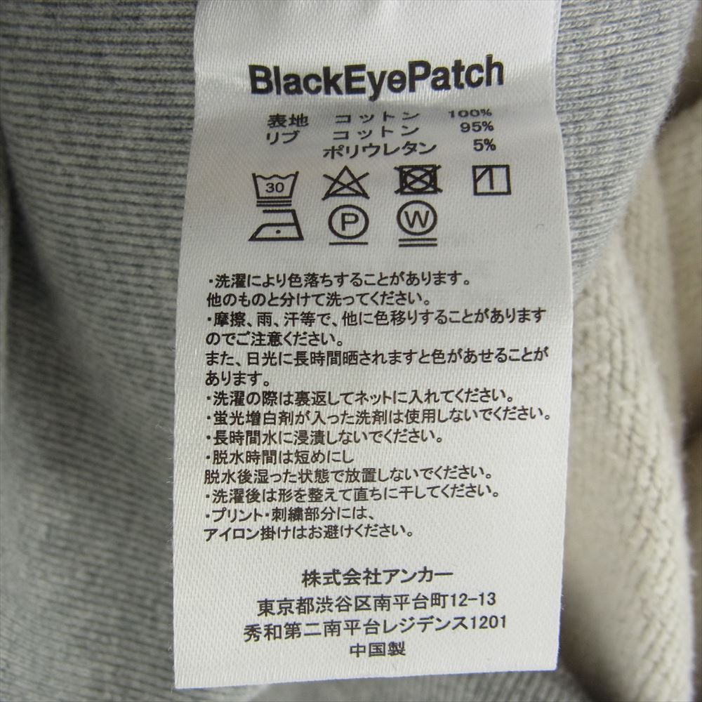 ブラックアイパッチ 21AW ロゴ プリント パーカー フーディー スウェット グレー系 L【中古】