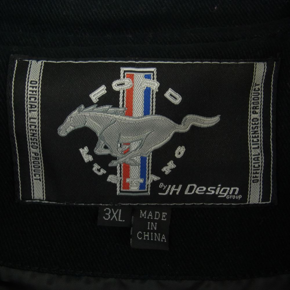 ジェーエイチ デザイン Ford Mustang Jacket フォード マスタング レーシング ジャケット スタジャン ブルゾン ブラック系 3XL【中古】
