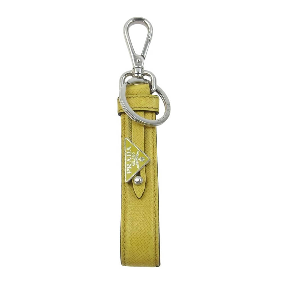 PRADA プラダ 2PP68　 キーリング キーリング アクセサリー サフィアーノレザー イエロー系【中古】