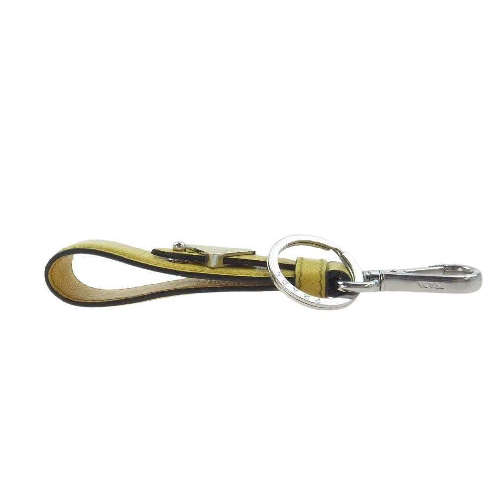 PRADA プラダ 2PP68　 キーリング キーリング アクセサリー サフィアーノレザー イエロー系【中古】