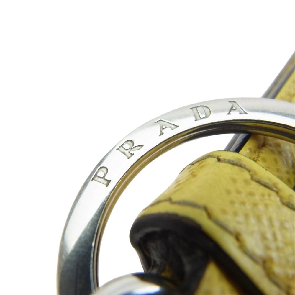 PRADA プラダ 2PP68　 キーリング キーリング アクセサリー サフィアーノレザー イエロー系【中古】