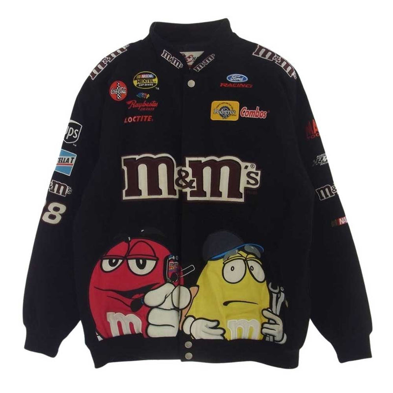 チェイスオーセンティック m&m レーシング ジャケット ブルゾン ブラック系 XL【中古】