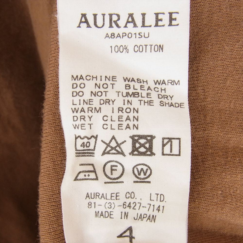 AURALEE オーラリー 18AW A8AP01SU SUPER HIGH GAUGE SWEAT P/O スーパーハイゲージ プルオーバー スウェット ブラウン系 4【中古】