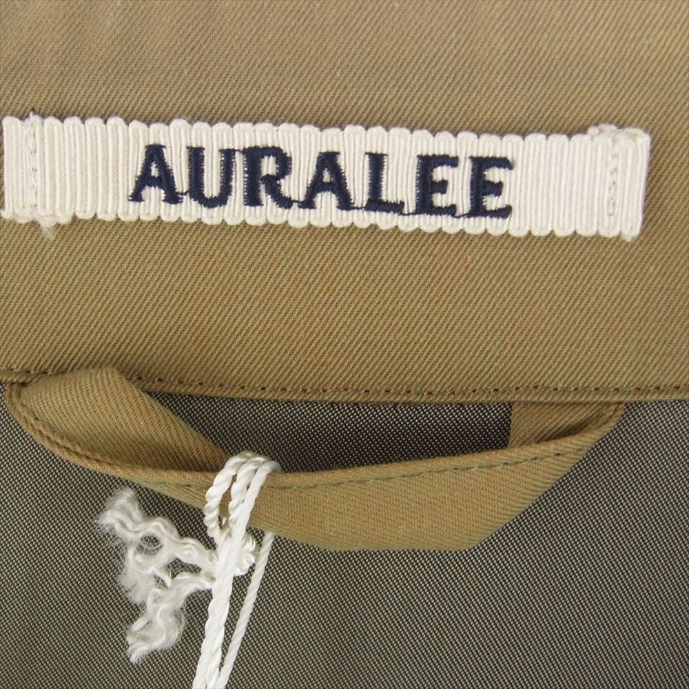 AURALEE オーラリー 18aw A8AC01CG FINX CHAMBRAY BIG TRENCH COAT フィンクス シャンブレー ビッグ トレンチコート ブラウン系 3【美品】【中古】