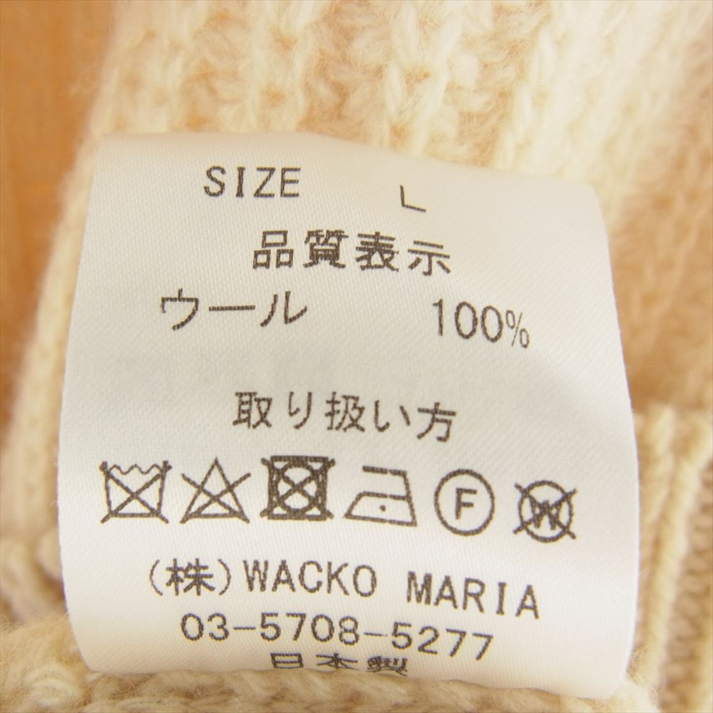 WACKO MARIA ワコマリア ウール ニット セーター ホワイト系 L【中古】
