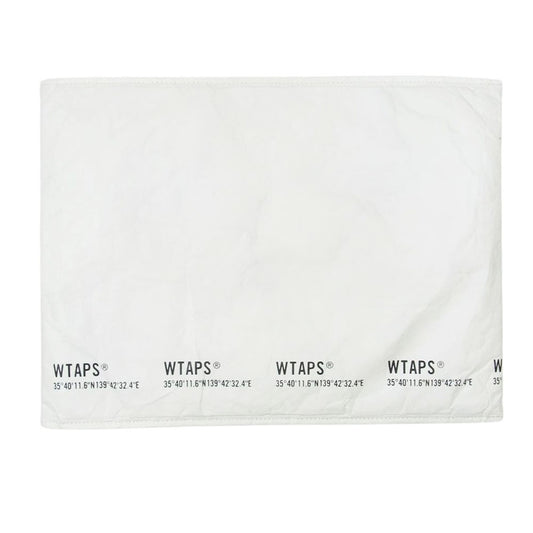 WTAPS ダブルタップス BOUNCER CASE ロゴ ナイロン クラッチバッグ ホワイト系【中古】