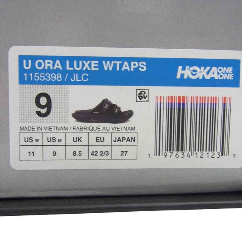 WTAPS ダブルタップス 1155398 × Hoka Ora Luxe ホカ オラ ラックス サンダル ブラック系 27cm【新古品】【未使用】【中古】