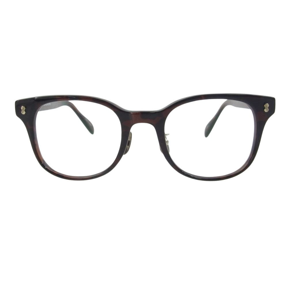 SOPHNET. ソフネット 23AW SOPH-232082 BINCHOTAN WELLINGTON GLASSES ウェリントン 眼鏡 メガネ アイウェア ブラウン系【美品】【中古】