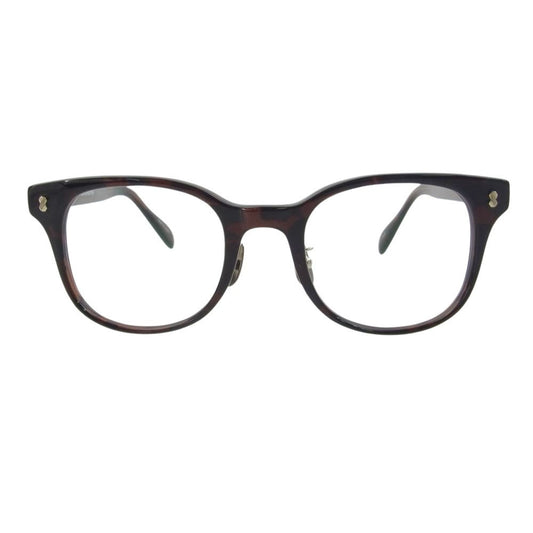 SOPHNET. ソフネット 23AW SOPH-232082 BINCHOTAN WELLINGTON GLASSES ウェリントン 眼鏡 メガネ アイウェア ブラウン系【美品】【中古】