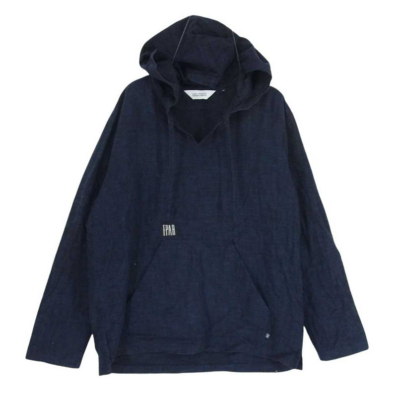 FORTY PERCENT AGAINST RIGHTS FPAR フォーティー パーセント アゲインスト ライツ 19SS FPAR MEX HOODED SHIRT LS フーディー プルオーバー シャツ 長袖 ネイビー系 S【中古】