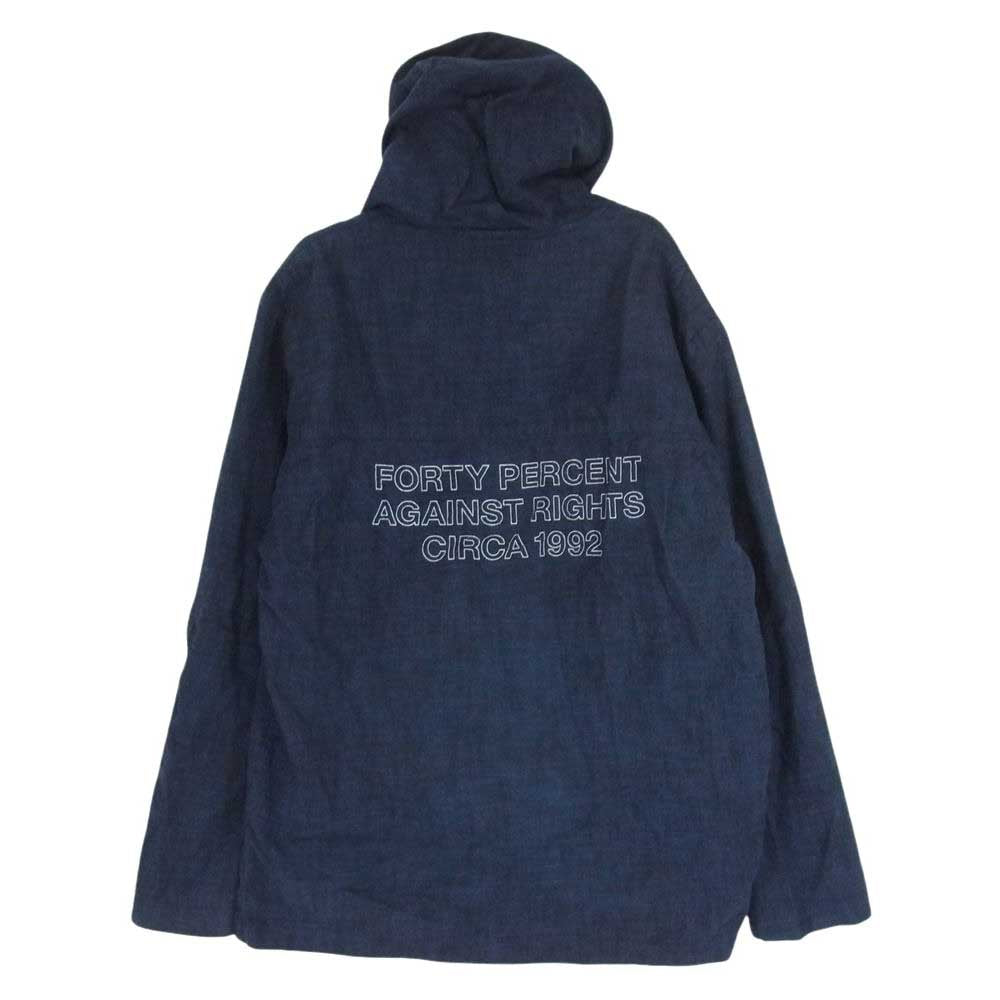 FORTY PERCENT AGAINST RIGHTS FPAR フォーティー パーセント アゲインスト ライツ 19SS FPAR MEX HOODED SHIRT LS フーディー プルオーバー シャツ 長袖 ネイビー系 S【中古】